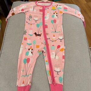 HTF Pink Party Animals Little Sleepies Zippy 3-6mo